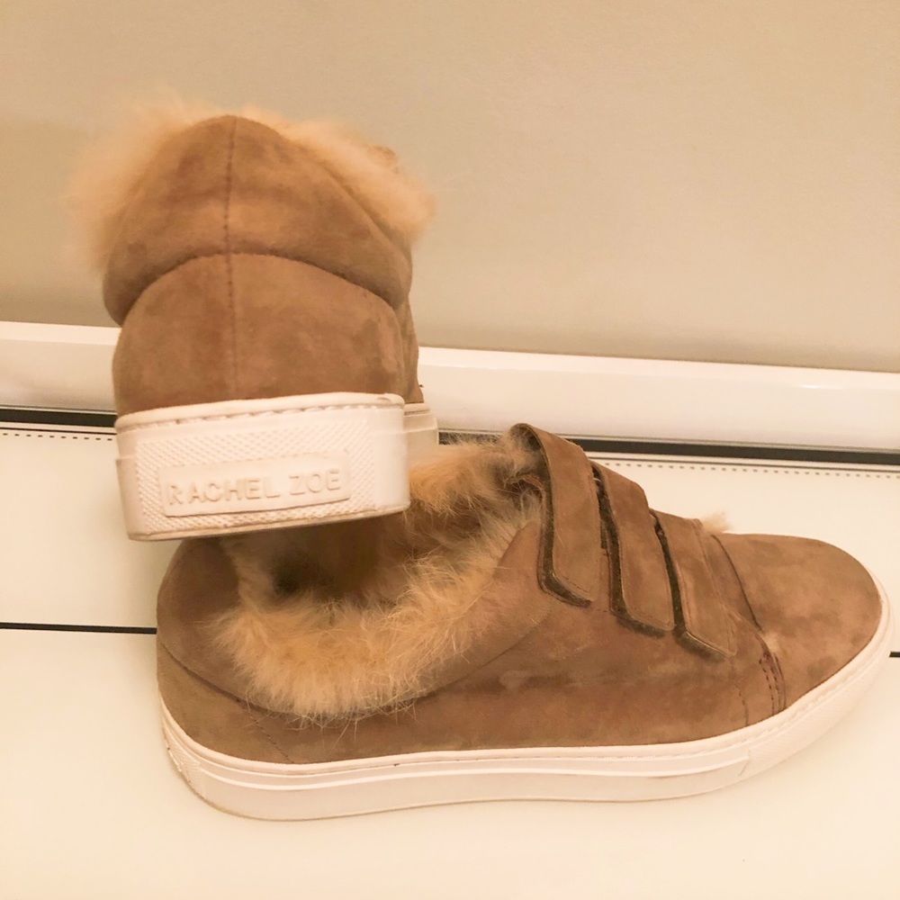 Rachel Zoe Genuine Rabbit Fur Sneaker